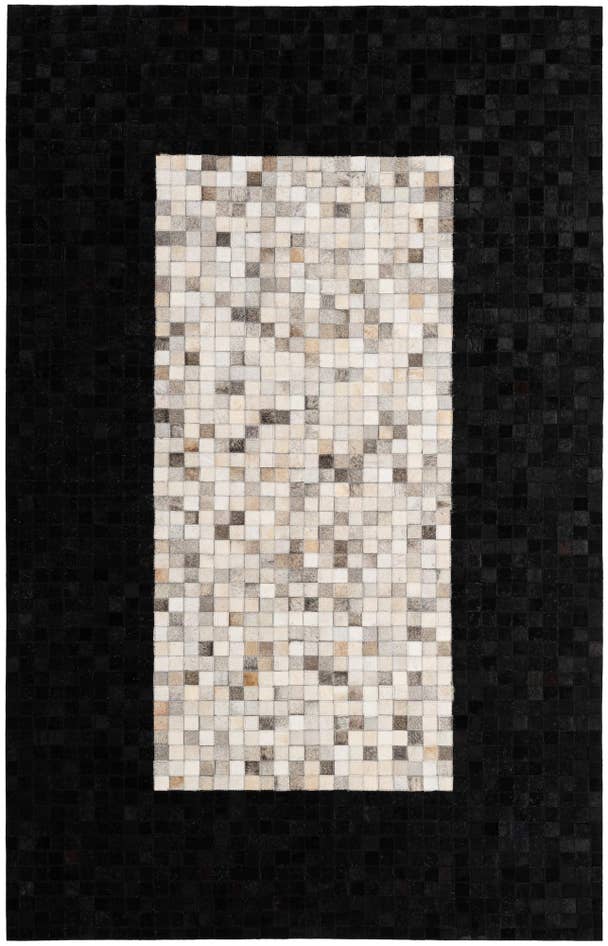 Detail image of 5' x 7' 10 Cowhide - Patchwork Rug