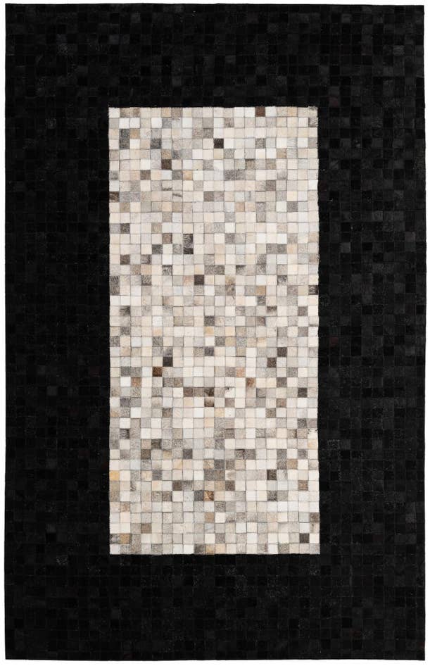 Detail image of 5' 1 x 7' 11 Cowhide - Patchwork Rug