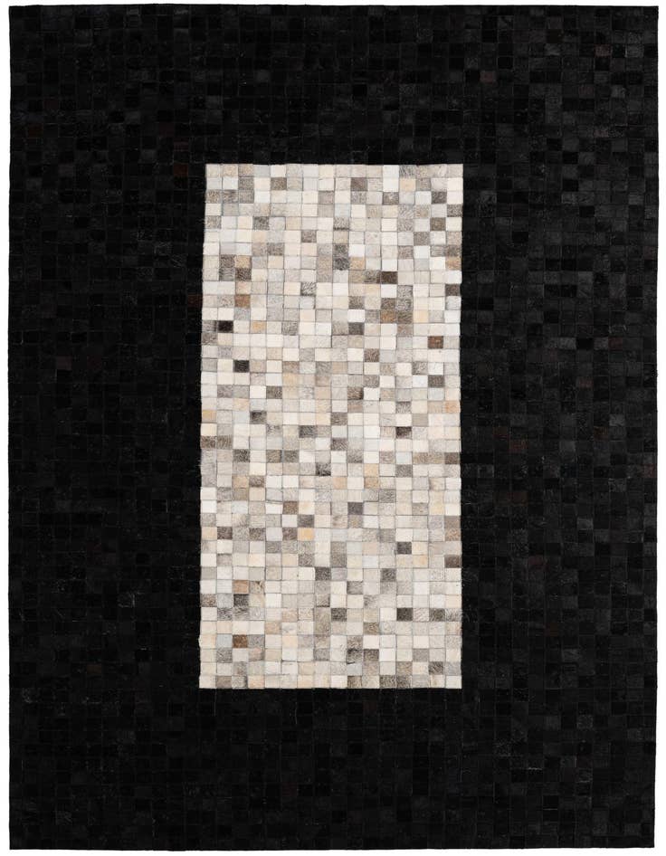 Detail image of 5' 1 x 7' 11 Cowhide - Patchwork Rug