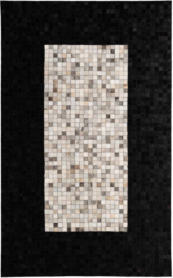 Detail image of 5' x 7' 11 Cowhide - Patchwork Rug