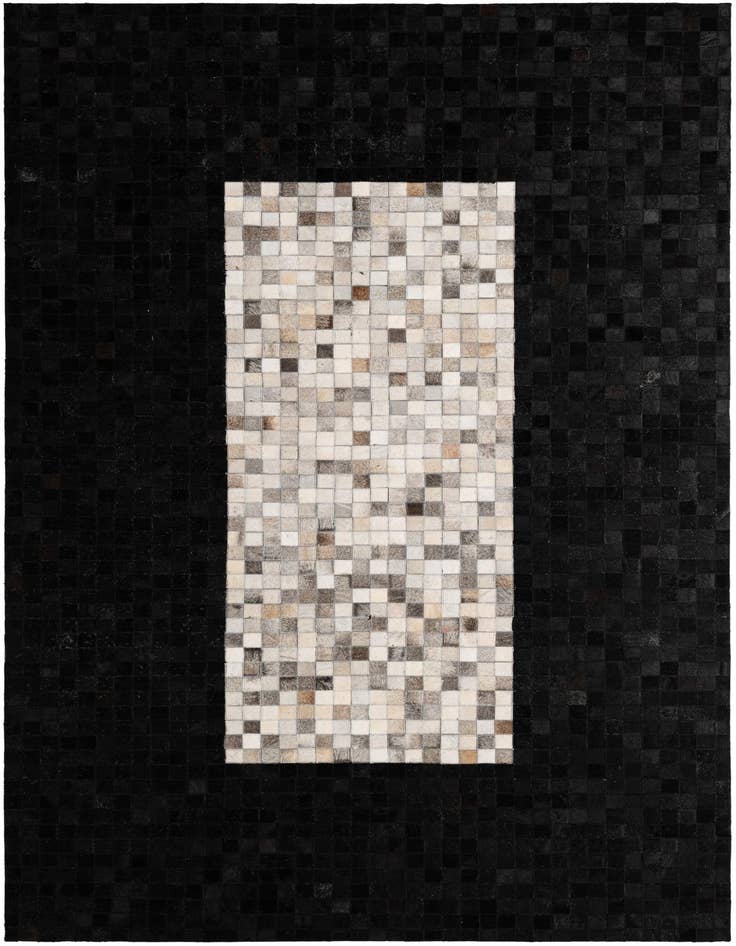 Detail image of 5' x 8' Cowhide - Patchwork Rug