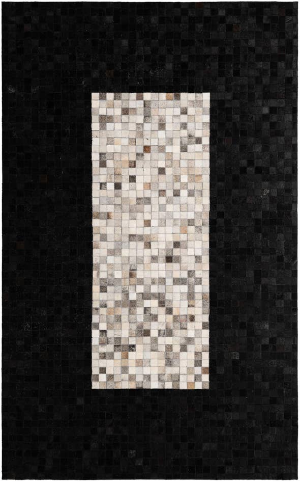 Detail image of 5' x 8' Cowhide - Patchwork Rug
