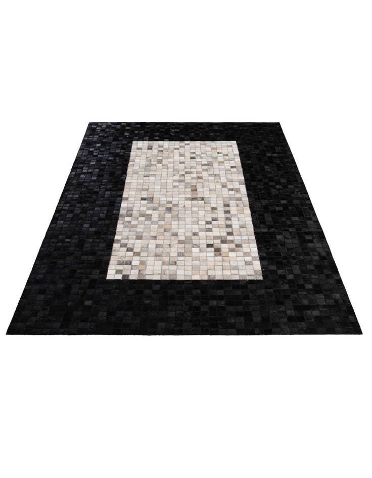 Detail image of 5' 1 x 7' 10 Cowhide - Patchwork Rug