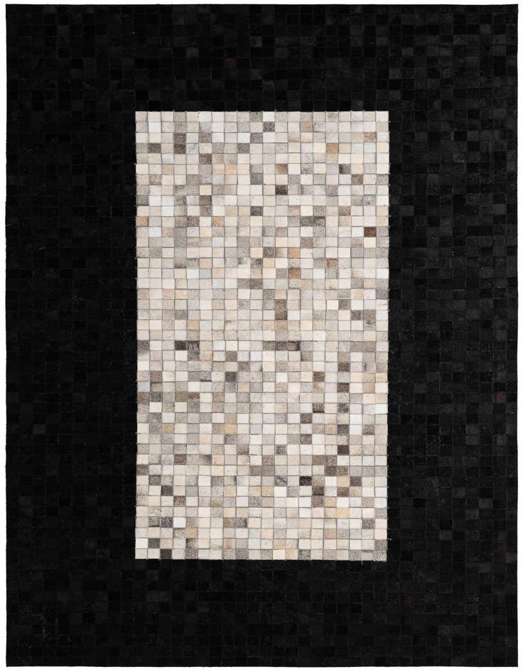 Detail image of 5' 1 x 7' 10 Cowhide - Patchwork Rug
