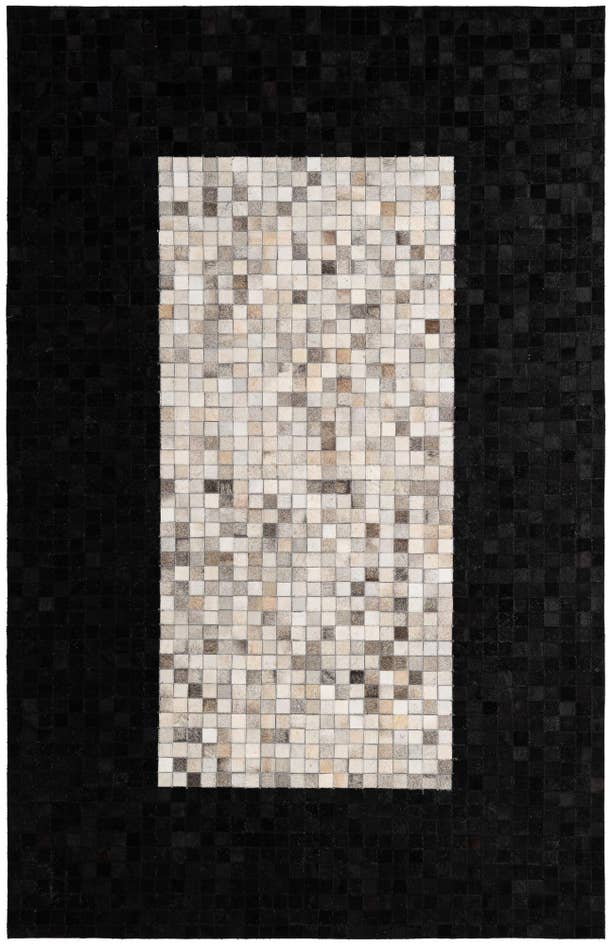 Detail image of 5' 1 x 7' 10 Cowhide - Patchwork Rug