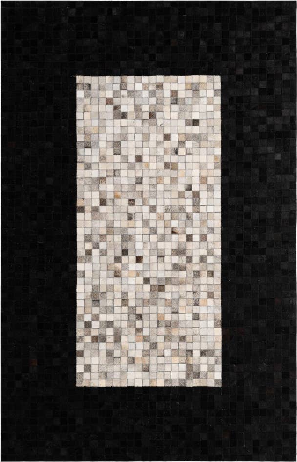 Detail image of 5' x 7' 11 Cowhide - Patchwork Rug