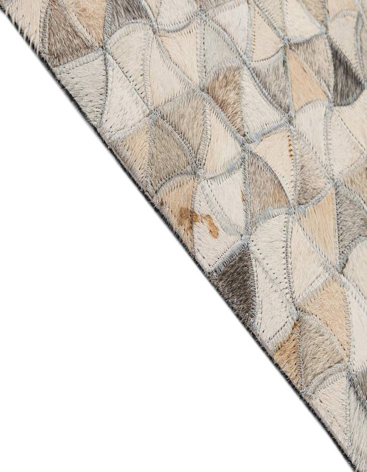 Detail image of 4' 10 x 7' 11 Cowhide - Patchwork Rug