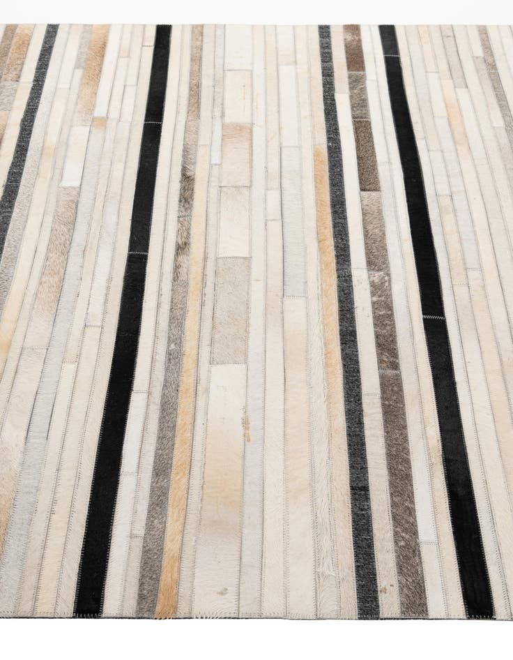 Detail image of 5' 2 x 8' 1 Cowhide - Patchwork Rug