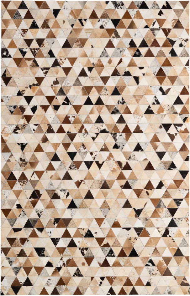 Detail image of 5' 1 x 7' 11 Cowhide - Patchwork Rug