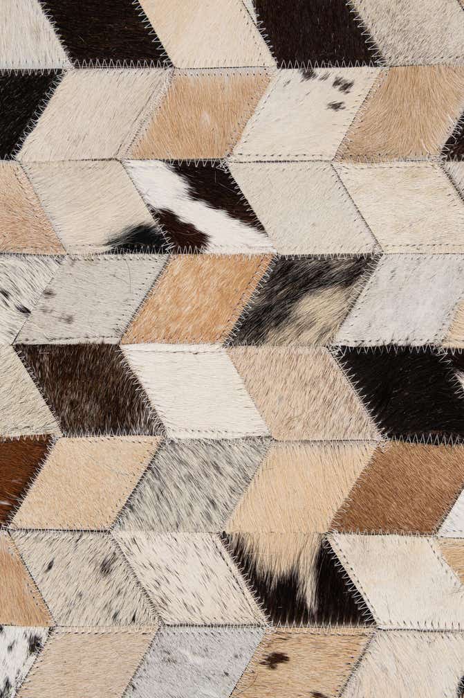 5' 1 x 7' 10 Cowhide - Patchwork Rug