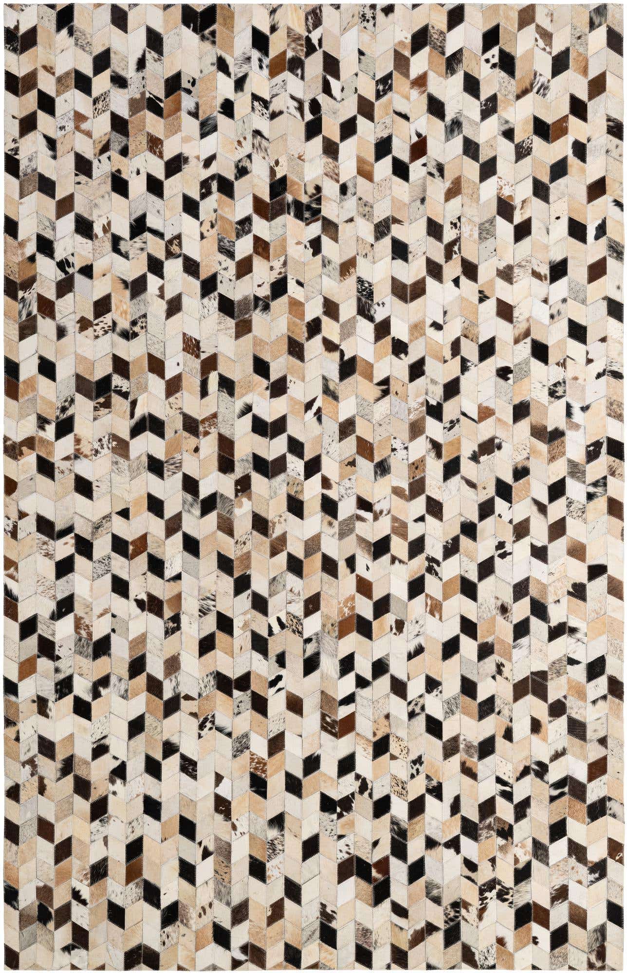 5' 1 x 7' 10 Cowhide - Patchwork Rug