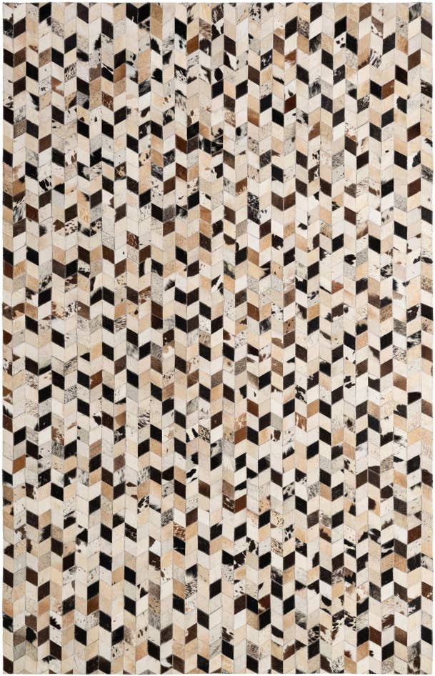 Detail image of 5' 1 x 7' 10 Cowhide - Patchwork Rug