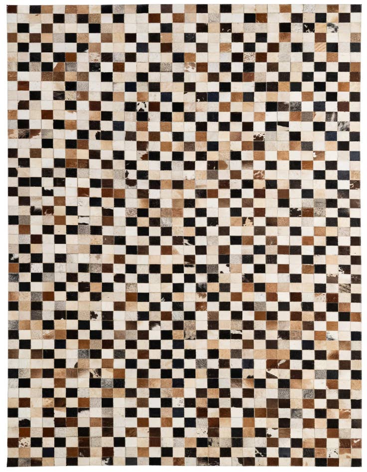 Detail image of 5' 1 x 8' Cowhide - Patchwork Rug
