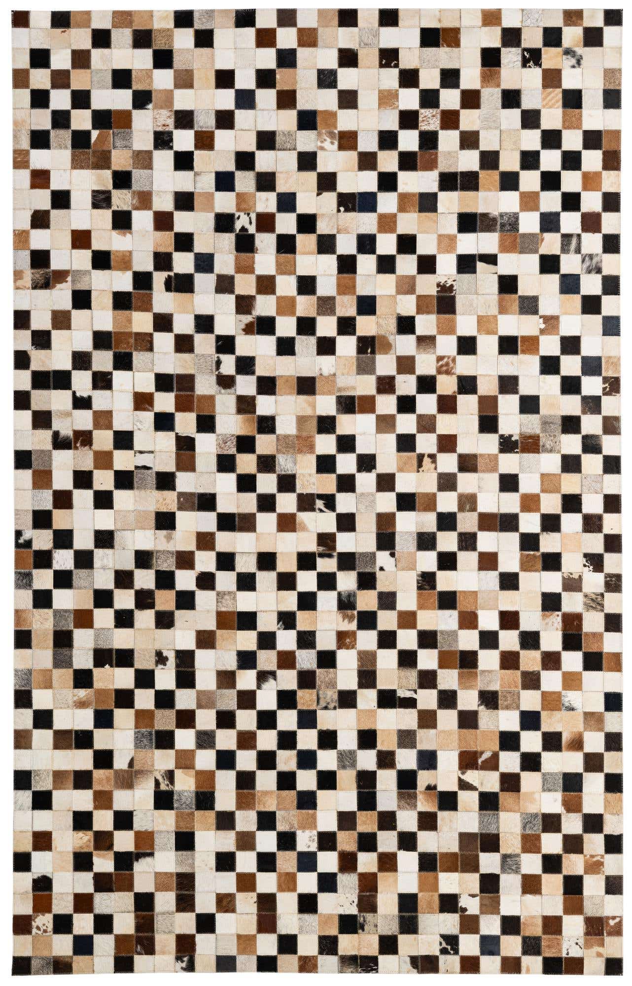 5' 1 x 8' Cowhide - Patchwork Rug