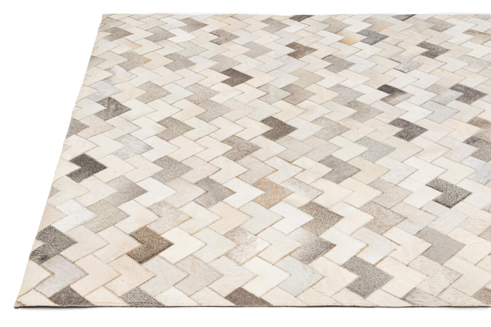 5' 2 x 7' 11 Cowhide - Patchwork Rug