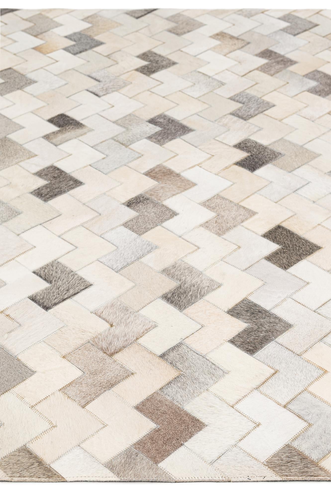 5' 2 x 7' 11 Cowhide - Patchwork Rug