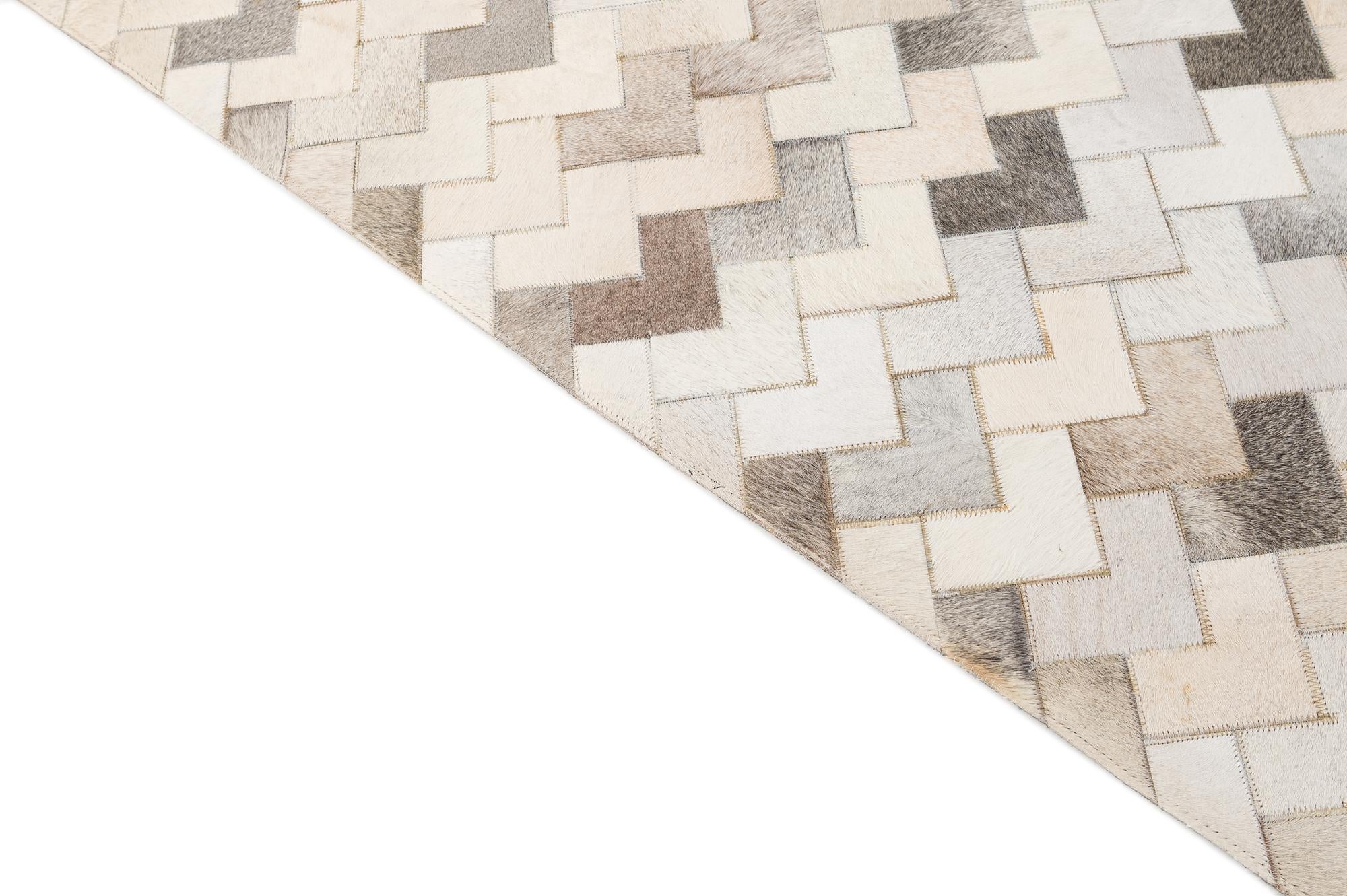 5' 2 x 7' 11 Cowhide - Patchwork Rug