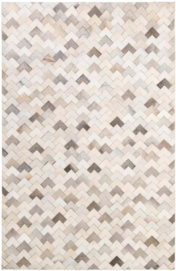 Detail image of 5' 2 x 7' 11 Cowhide - Patchwork Rug