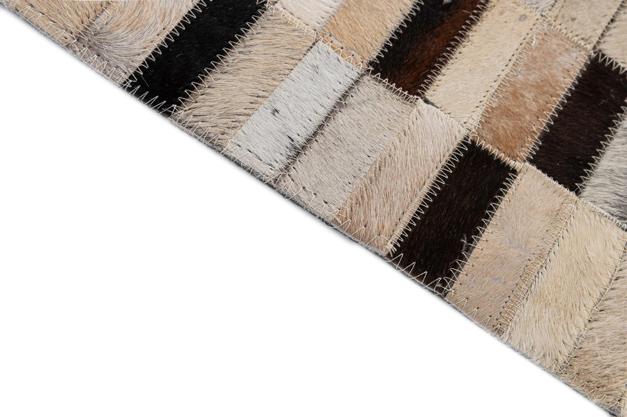 5' 2 x 7' 11 Cowhide - Patchwork Rug