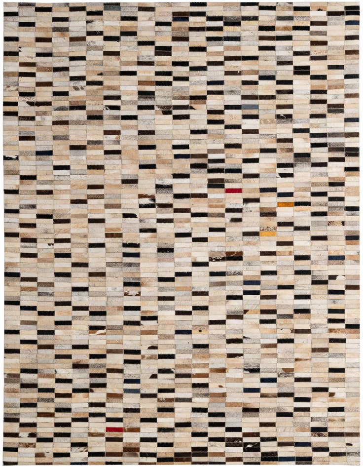 Detail image of 5' 2 x 7' 11 Cowhide - Patchwork Rug