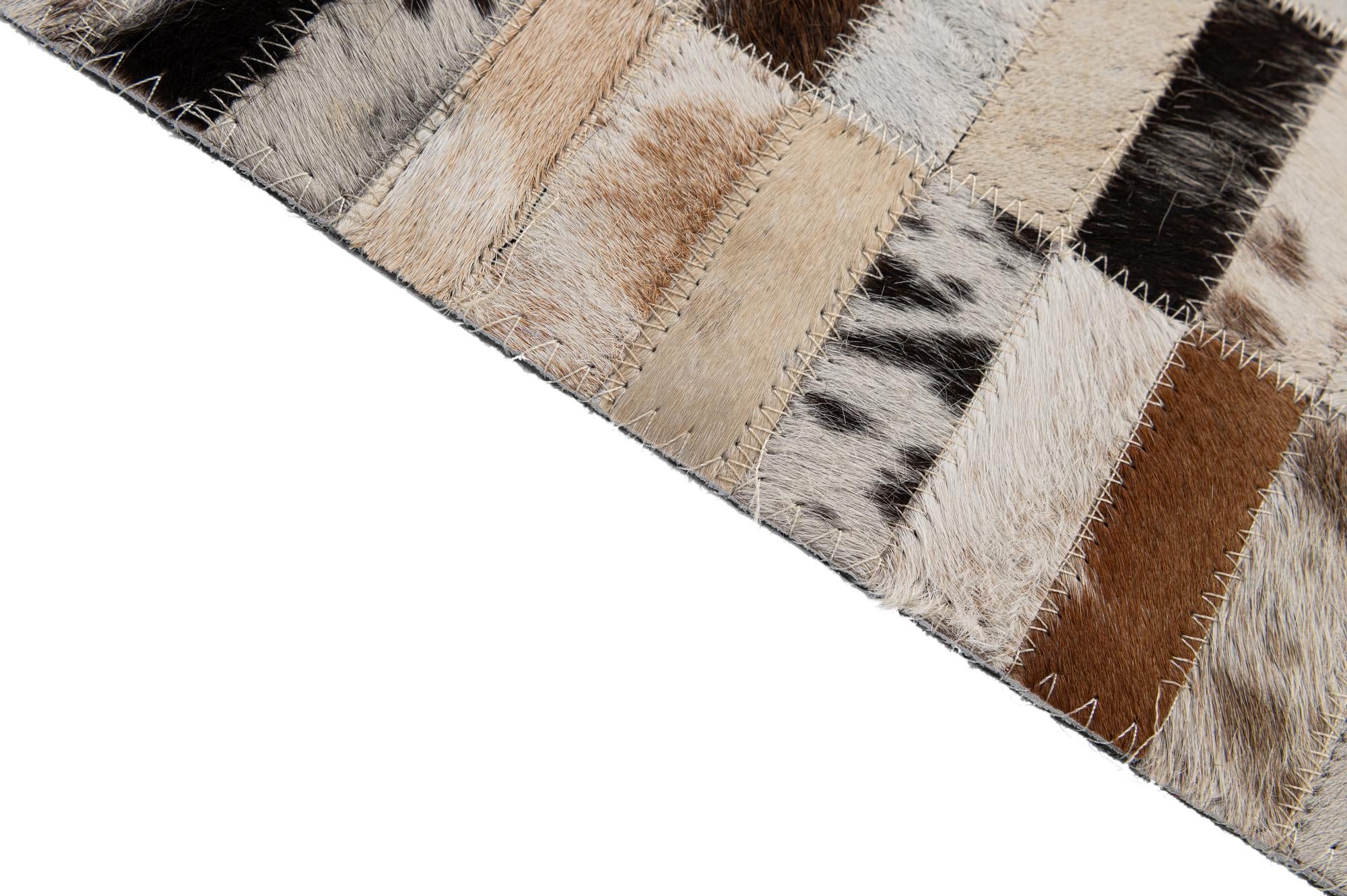 5' x 8' 1 Cowhide - Patchwork Rug