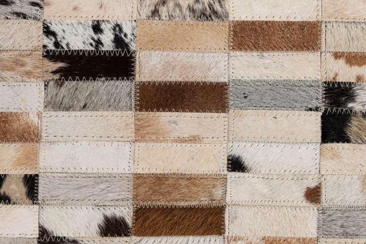 5' x 8' 1 Cowhide - Patchwork Rug