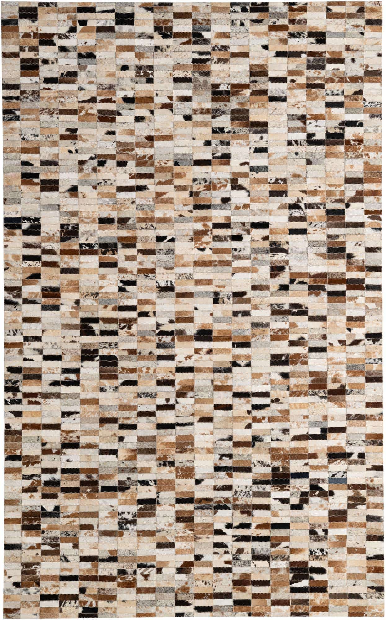 5' x 8' 1 Cowhide - Patchwork Rug