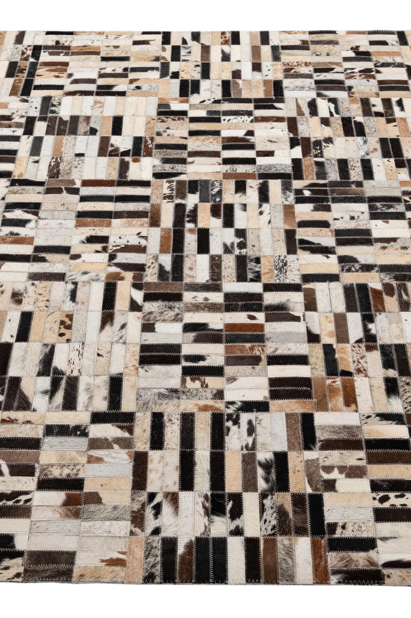 5' x 7' 11 Cowhide - Patchwork Rug