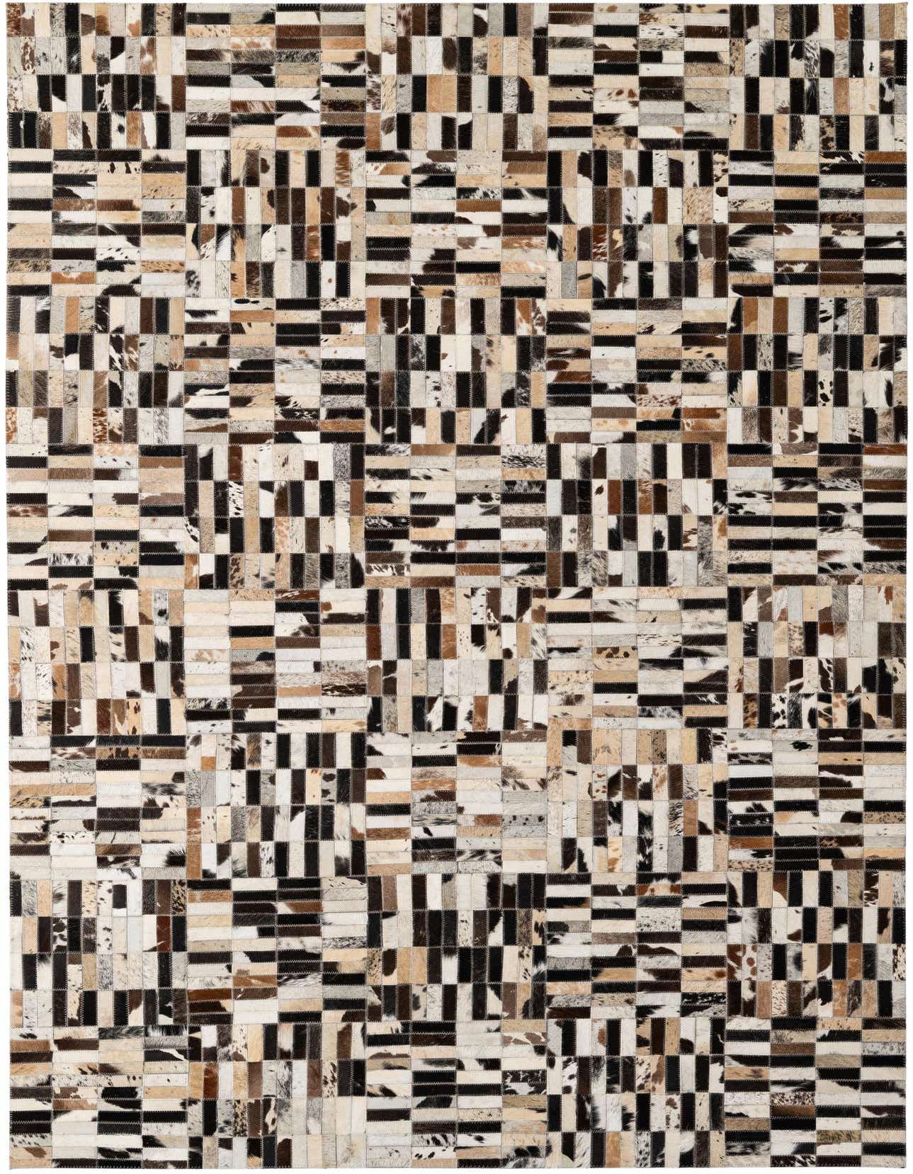 Primary image 5' x 7' 11 Cowhide - Patchwork Rug