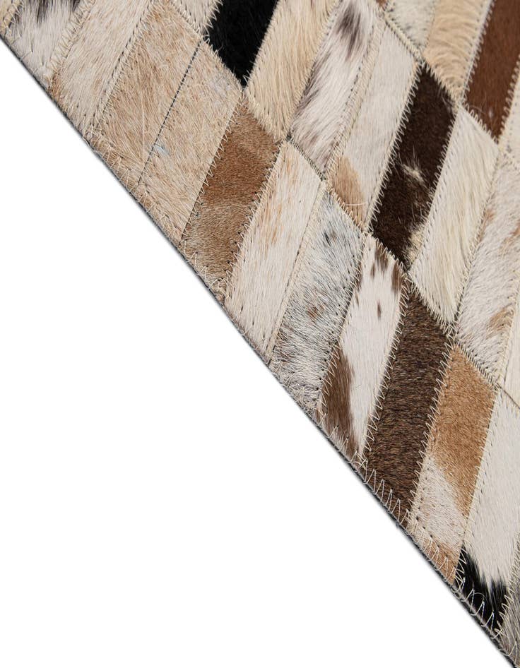 Detail image of 5' 3 x 8' 2 Cowhide - Patchwork Rug