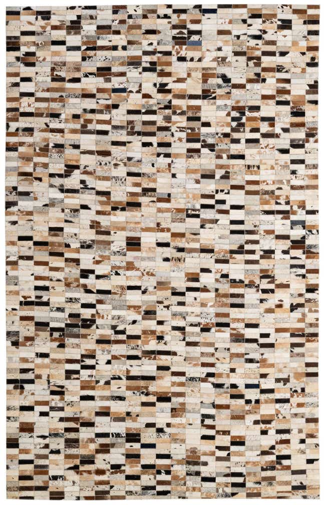 5' 3 x 8' 2 Cowhide - Patchwork Rug
