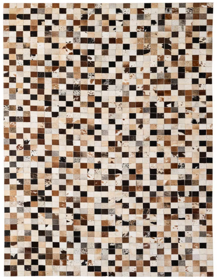Detail image of 5' x 8' Cowhide - Patchwork Rug