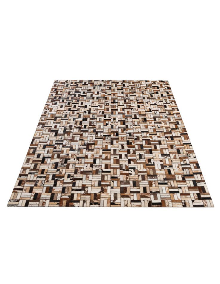 Detail image of 5' x 7' 11 Cowhide - Patchwork Rug