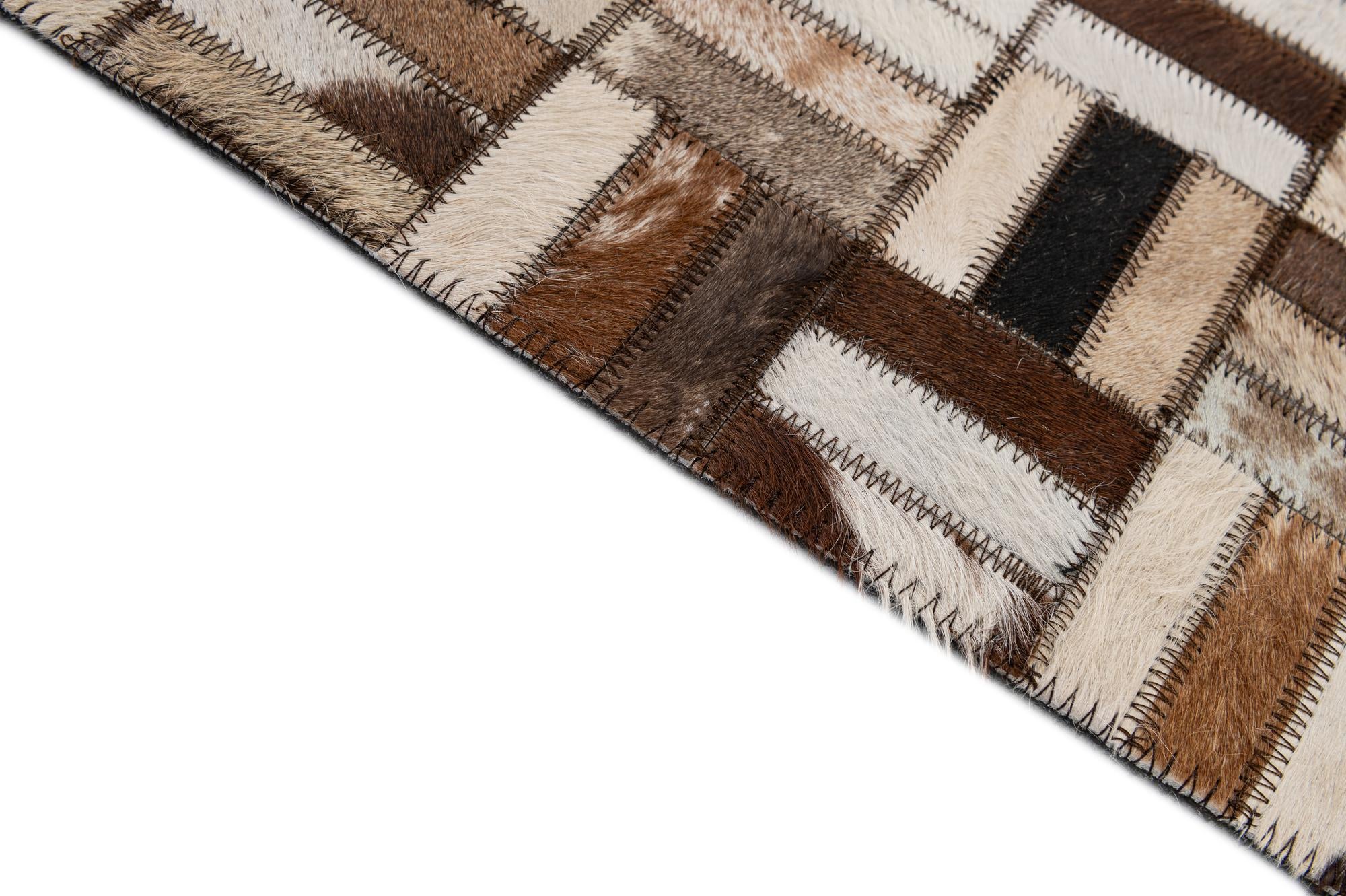 5' x 7' 11 Cowhide - Patchwork Rug