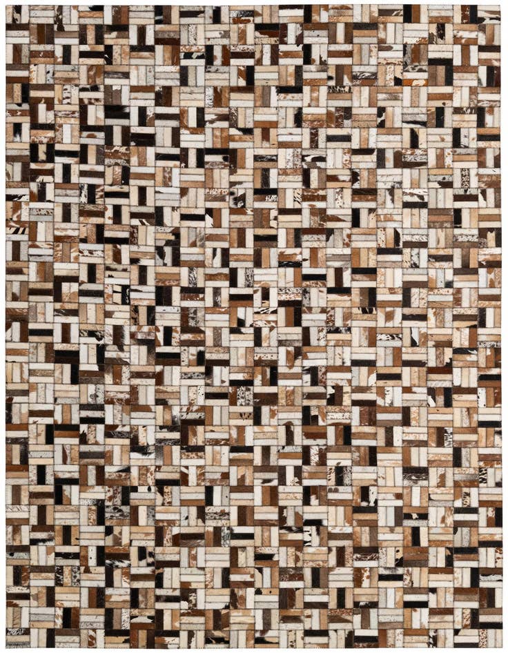 Detail image of 5' x 7' 11 Cowhide - Patchwork Rug