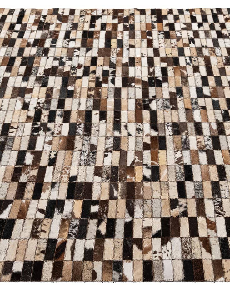 Detail image of 5' 3 x 8' Cowhide - Patchwork Rug