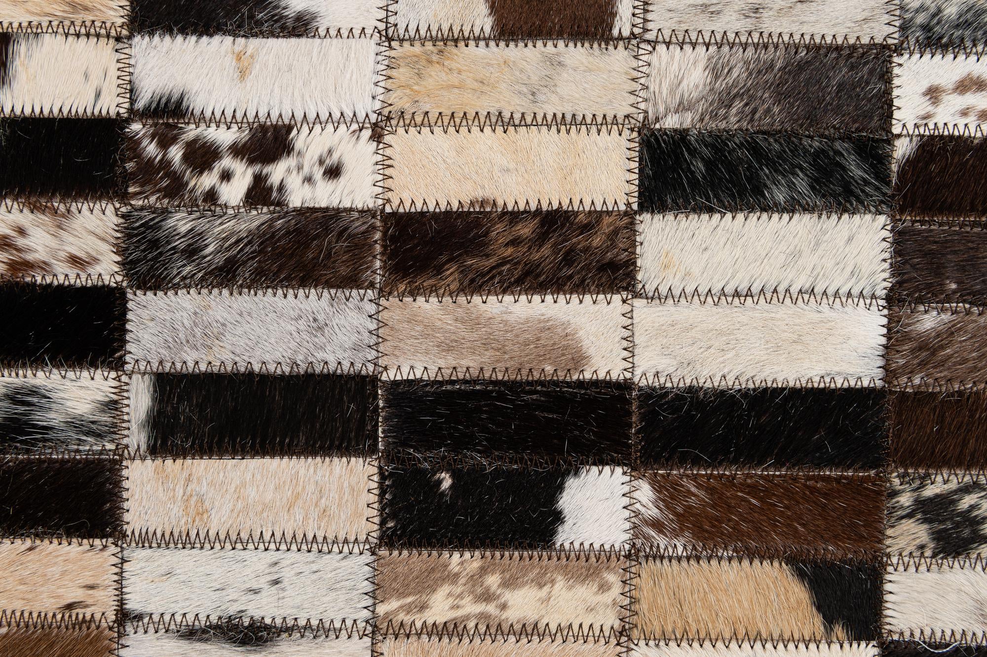 5' 3 x 8' Cowhide - Patchwork Rug