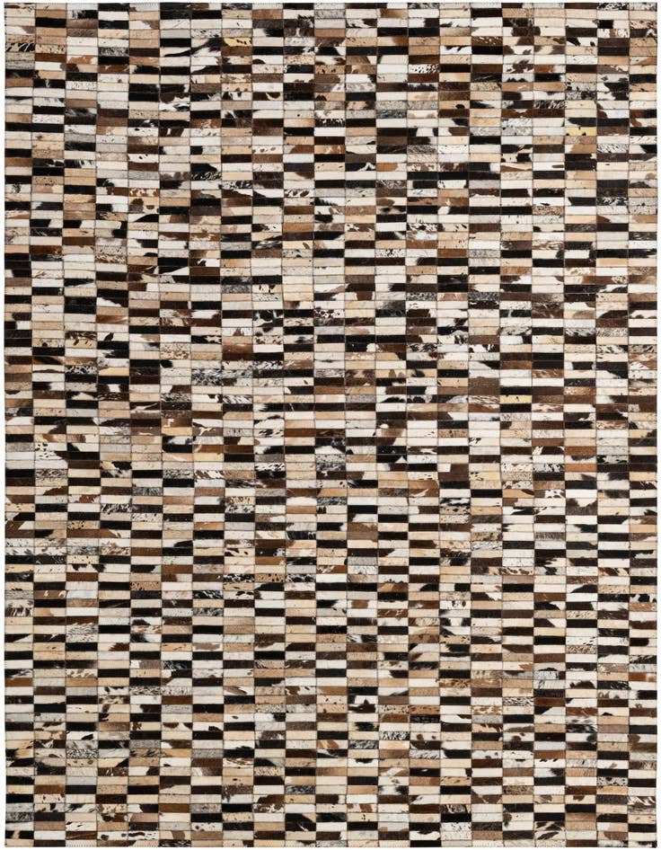 Detail image of 5' 3 x 8' Cowhide - Patchwork Rug
