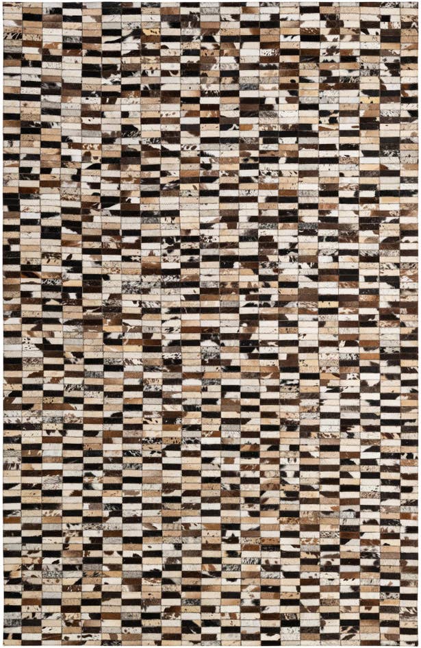 Detail image of 5' 3 x 8' Cowhide - Patchwork Rug