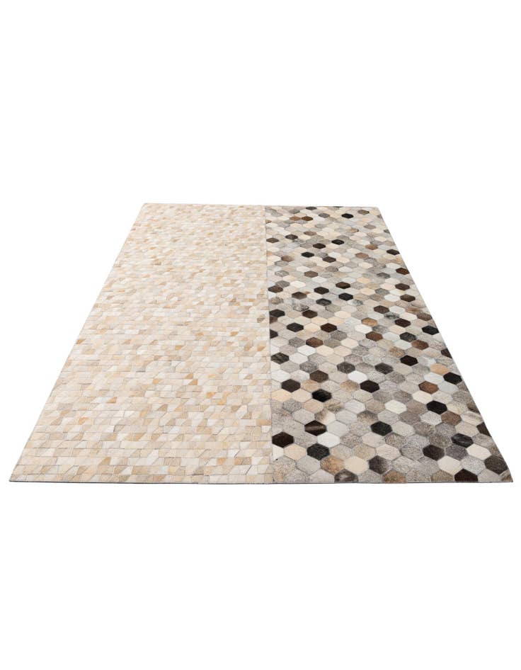 Detail image of 5' 2 x 8' 1 Cowhide - Patchwork Rug