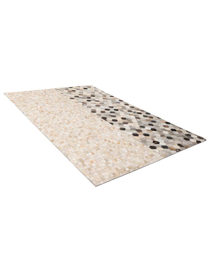 Detail image of 5' 2 x 8' 1 Cowhide - Patchwork Rug