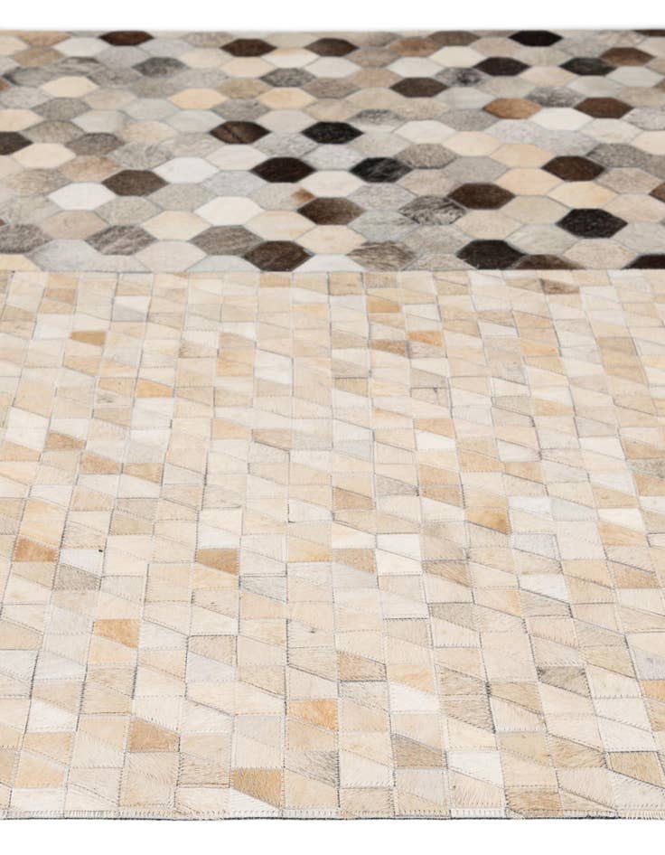 Detail image of 5' 2 x 8' 1 Cowhide - Patchwork Rug