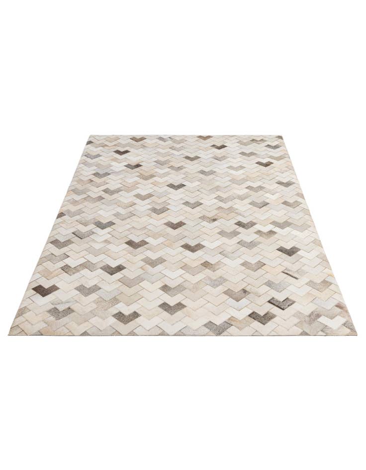 Detail image of 5' 2 x 7' 11 Cowhide - Patchwork Rug