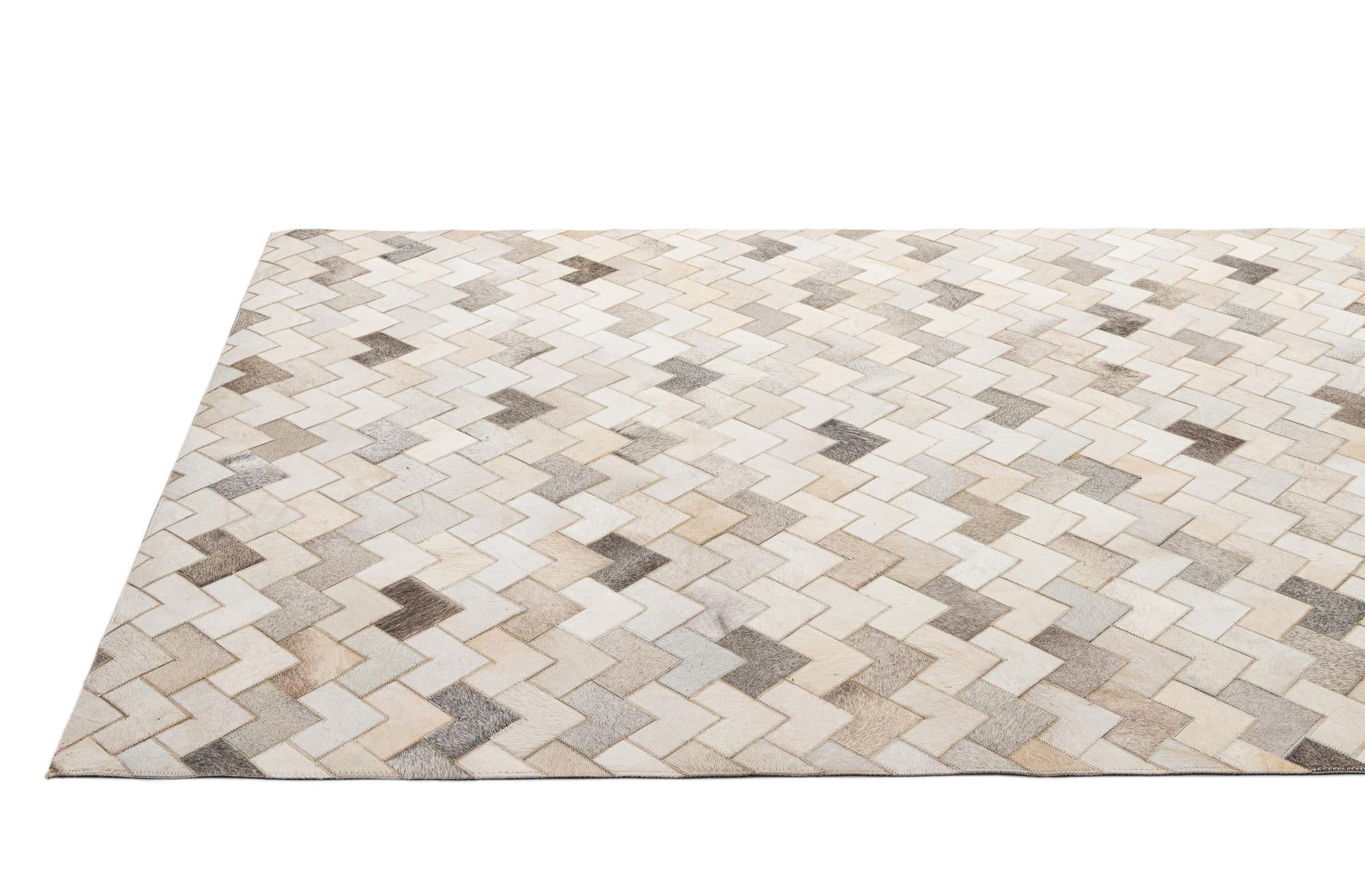 5' 2 x 7' 11 Cowhide - Patchwork Rug