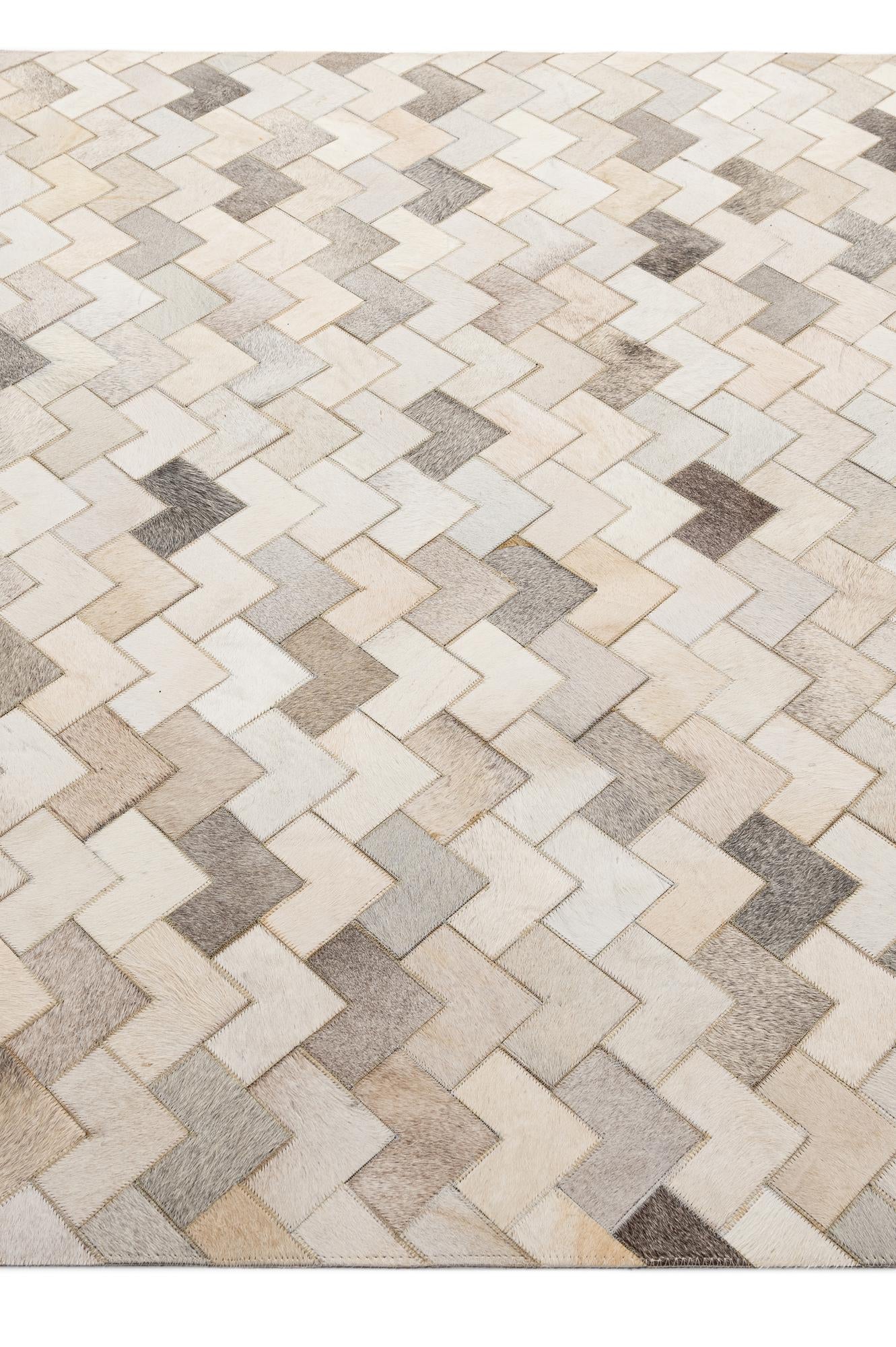 5' 2 x 7' 11 Cowhide - Patchwork Rug