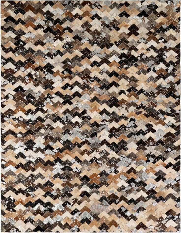Detail image of 5' x 7' 10 Cowhide - Patchwork Rug