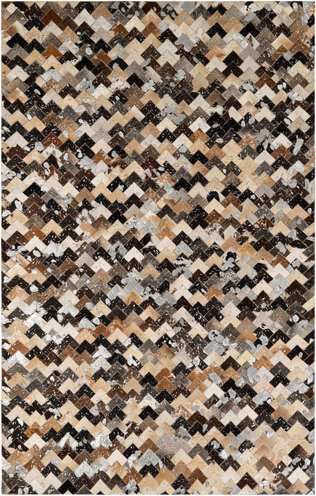 5' x 7' 10 Cowhide - Patchwork Rug