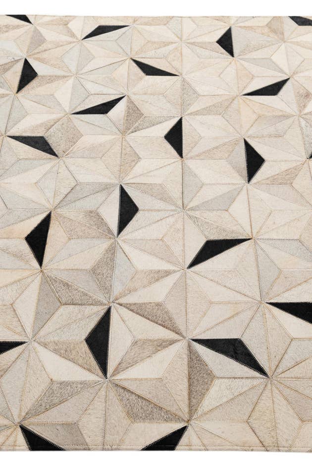 Detail image of 5' 2 x 8' 1 Cowhide - Patchwork Rug