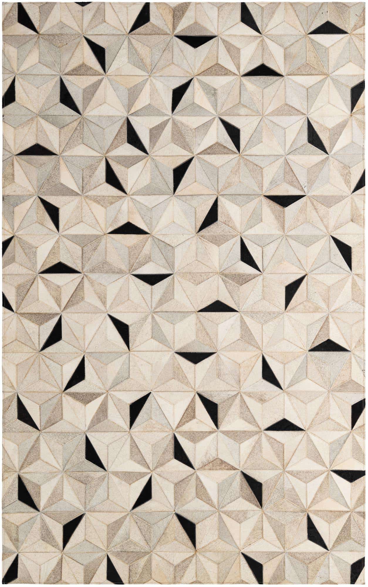 5' 2 x 8' 1 Cowhide - Patchwork Rug