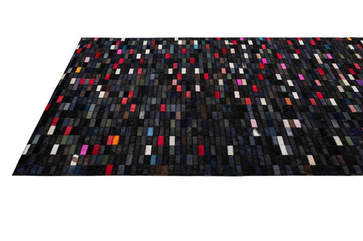 Detail image of 5' 2 x 8' Cowhide - Patchwork Rug